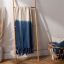 Mizu Dip Dye Fringed Cotton Throw 130cm x 170cm by furn.