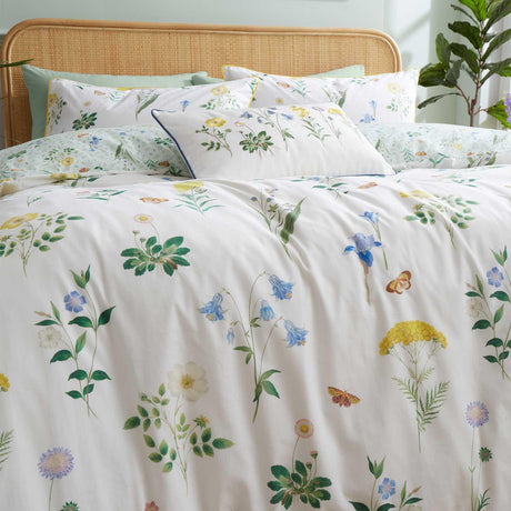 RHS Botanical Cottage Garden Cotton Duvet Cover Set 4