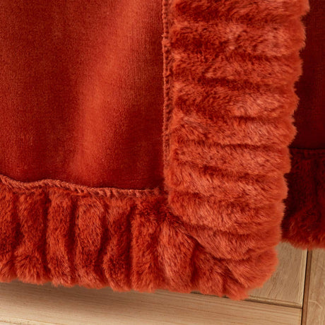 Velvet and Faux Fur Throw Blanket 150cm x 200cm by Catherine Lansfield