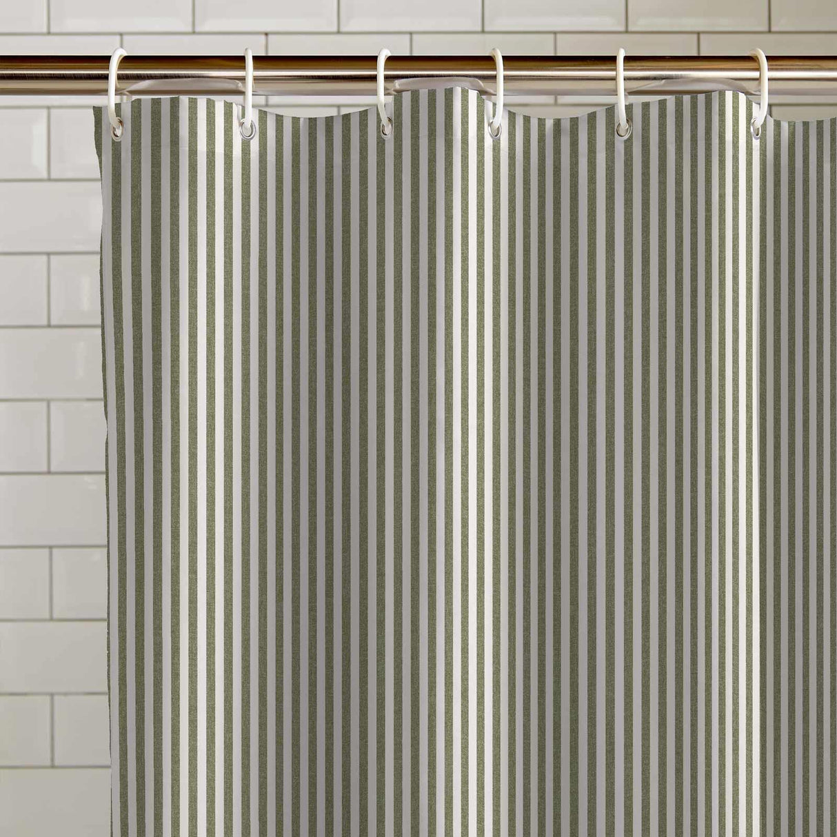 Timeless Stripe Shower Curtain by Catherine Lansfield