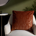 Tayanna Metallic Velvet Cushion Cover 20" x 20" by Paoletti
