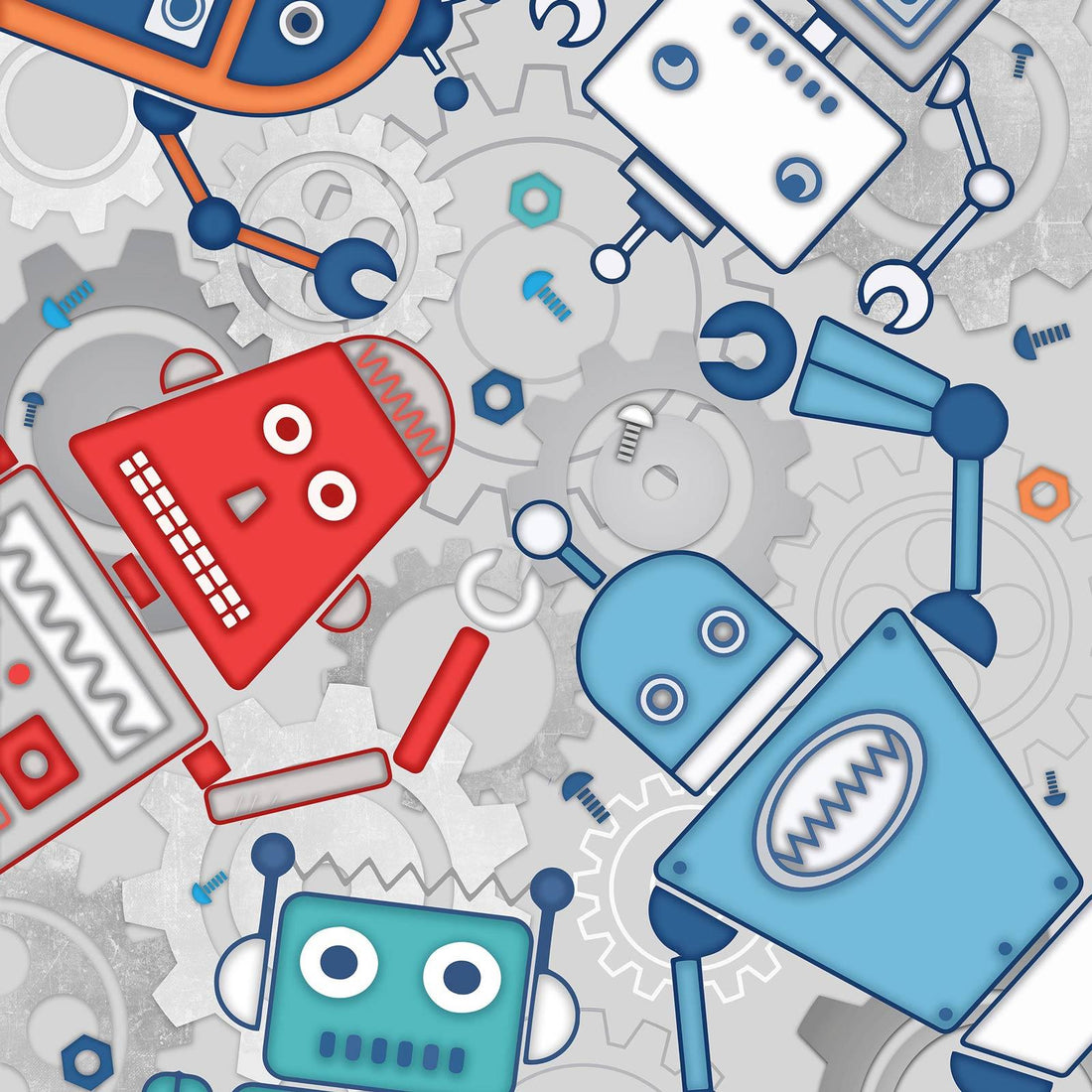 Robot Kids Wall Art Mural