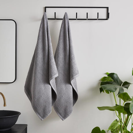 Catherine Lansfield Quick Dry 400gsm 2 Piece Bath Sheet Towel Bale - Grey