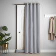Velvet Chenille Eyelet Door Curtain - Silver