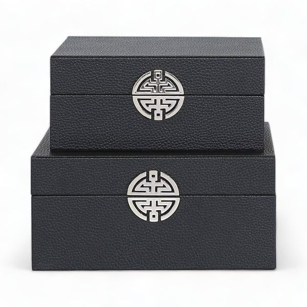 Black Faux Leather Jewellery Boxes