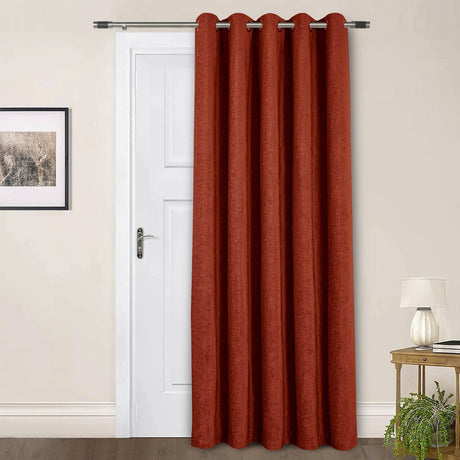 Amberley Thermal Door Curtain - Terracotta