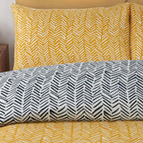 So Soft Microfibre Helston Ochre Duvet Cover Set