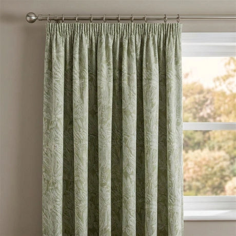 Botanic Lined Tape Top Pencil Pleat Curtains 2