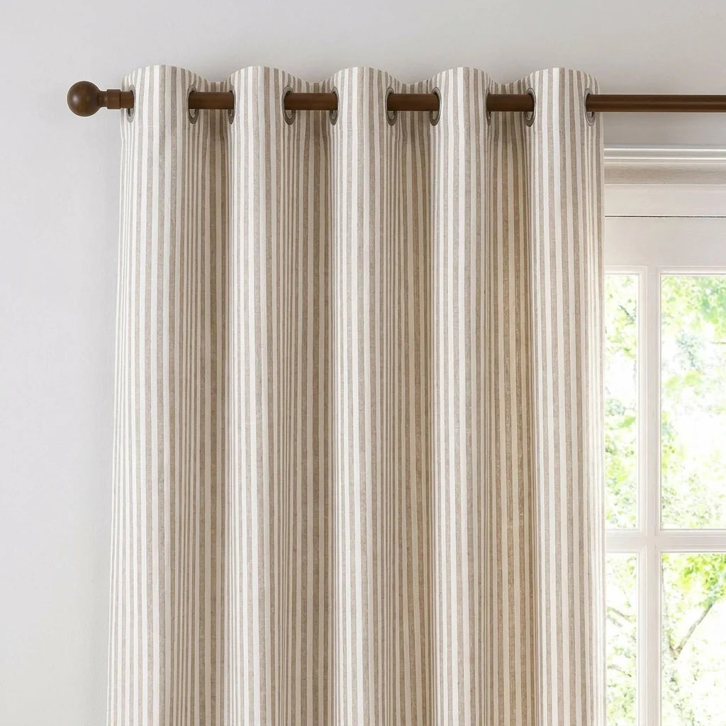 Hebden Lined Eyelet Curtains - Natural image 2