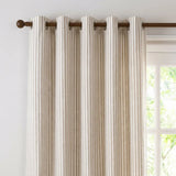Hebden Lined Eyelet Curtains - Natural image 2