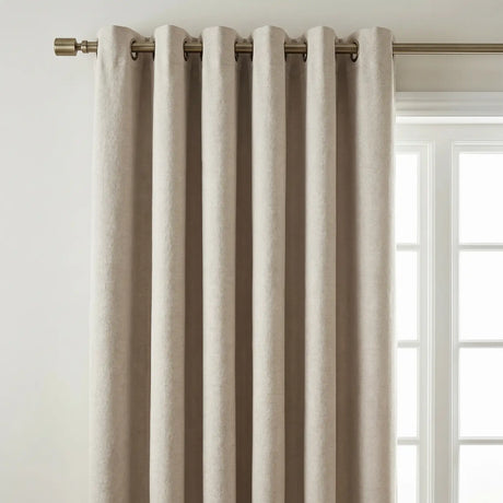 Chenille Blackout Lined Eyelet Curtains 8