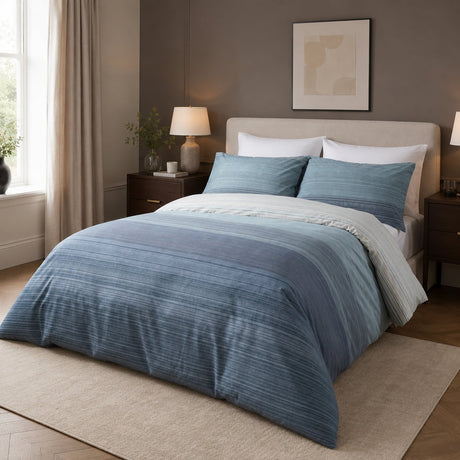 Fairhaven Polycotton Duvet Cover Set - Blue