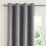 Vogue Thermal Eyelet Dimout Curtains - Grey image 2