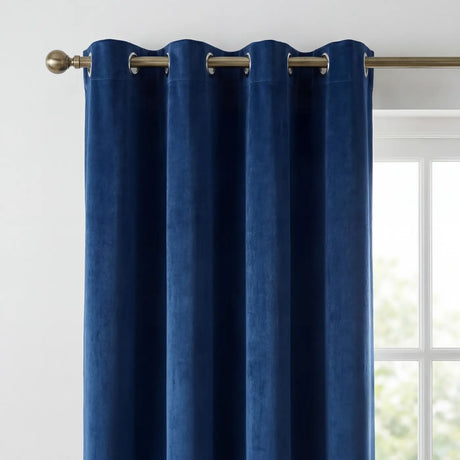 Velvet Blackout Eyelet Curtains 5