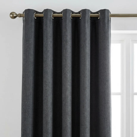 Blackout Linen Look Eyelet Curtains 5