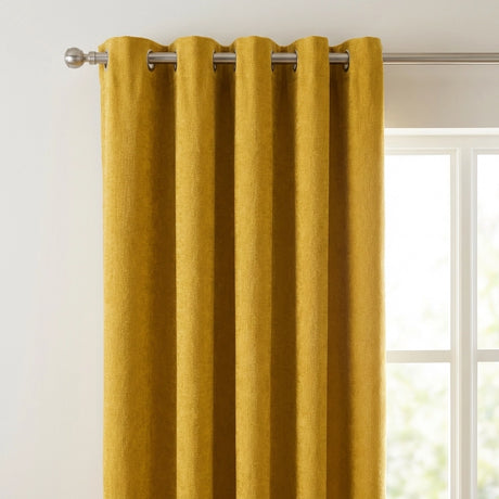 Chenille Blackout Eyelet Ring Top Curtains 11