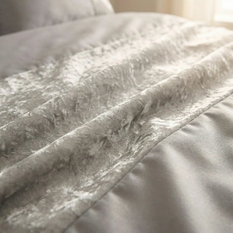 Velvet Duvet Cover Set - Silver image 2