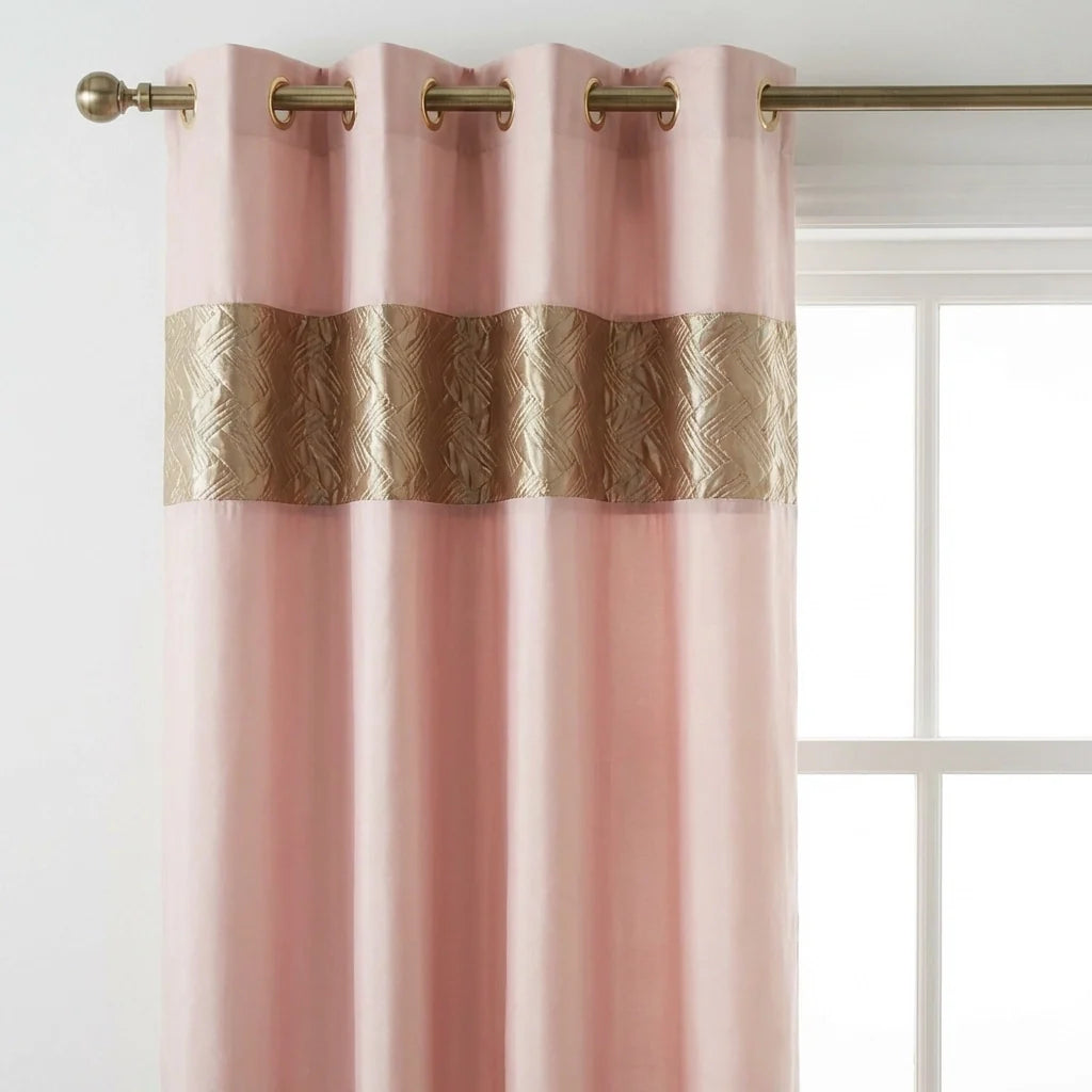 Capri Eyelet Curtains - Blush image 2