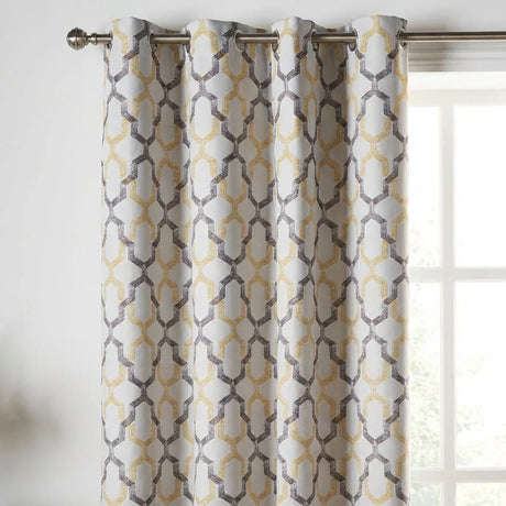 Georgia Blockout Eyelet Curtains - Ochre image 2