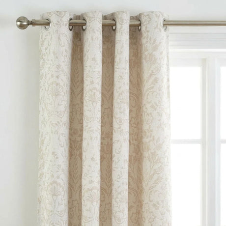 Marple Thermal Ready Made Eyelet Curtains - Natural image 2