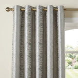 Reflections Jacquard Eyelet Curtains - Silver image 2