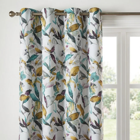 Giverny Blockout Eyelet Curtains - Green image 2