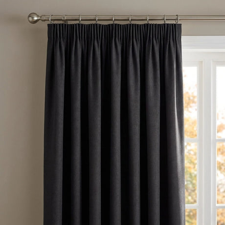Chenille Blackout Tape Top Pencil Pleat Curtains 5