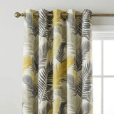 Tropical Ochre Ready Made Eyelet Curtains - Ochre image 2