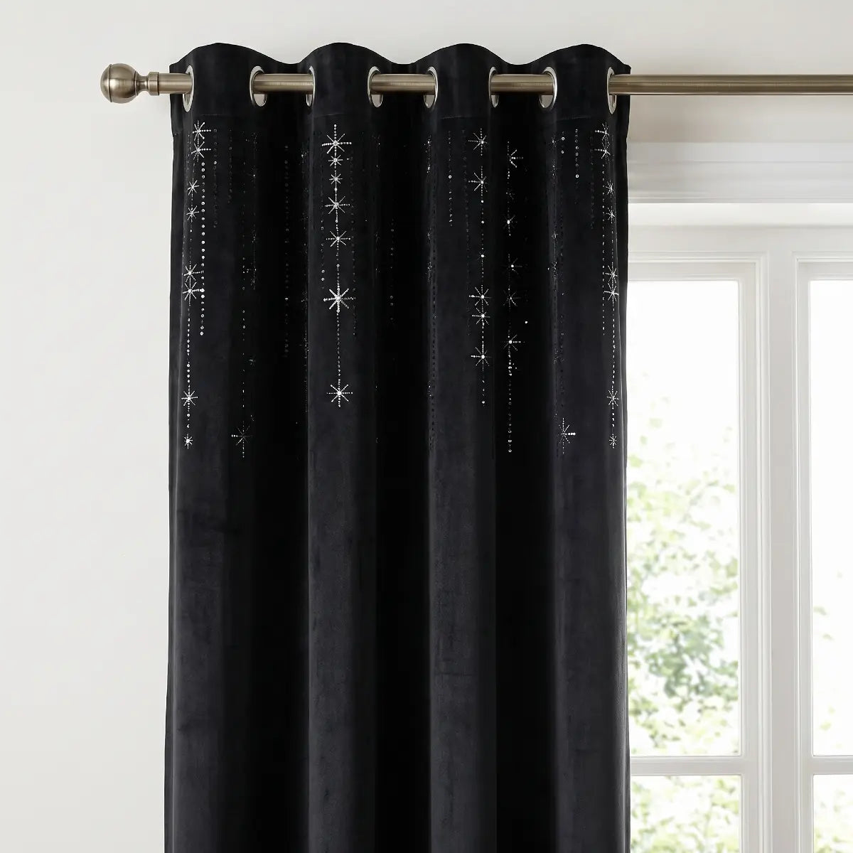 Diamondo Velvet Blackout Eyelet Ring Top Curtains 2