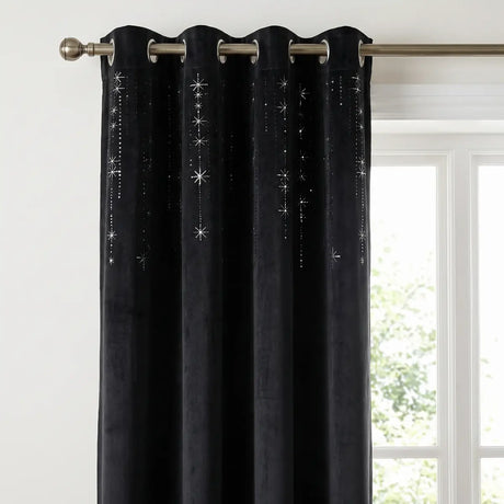 Diamondo Velvet Blackout Eyelet Ring Top Curtains 2