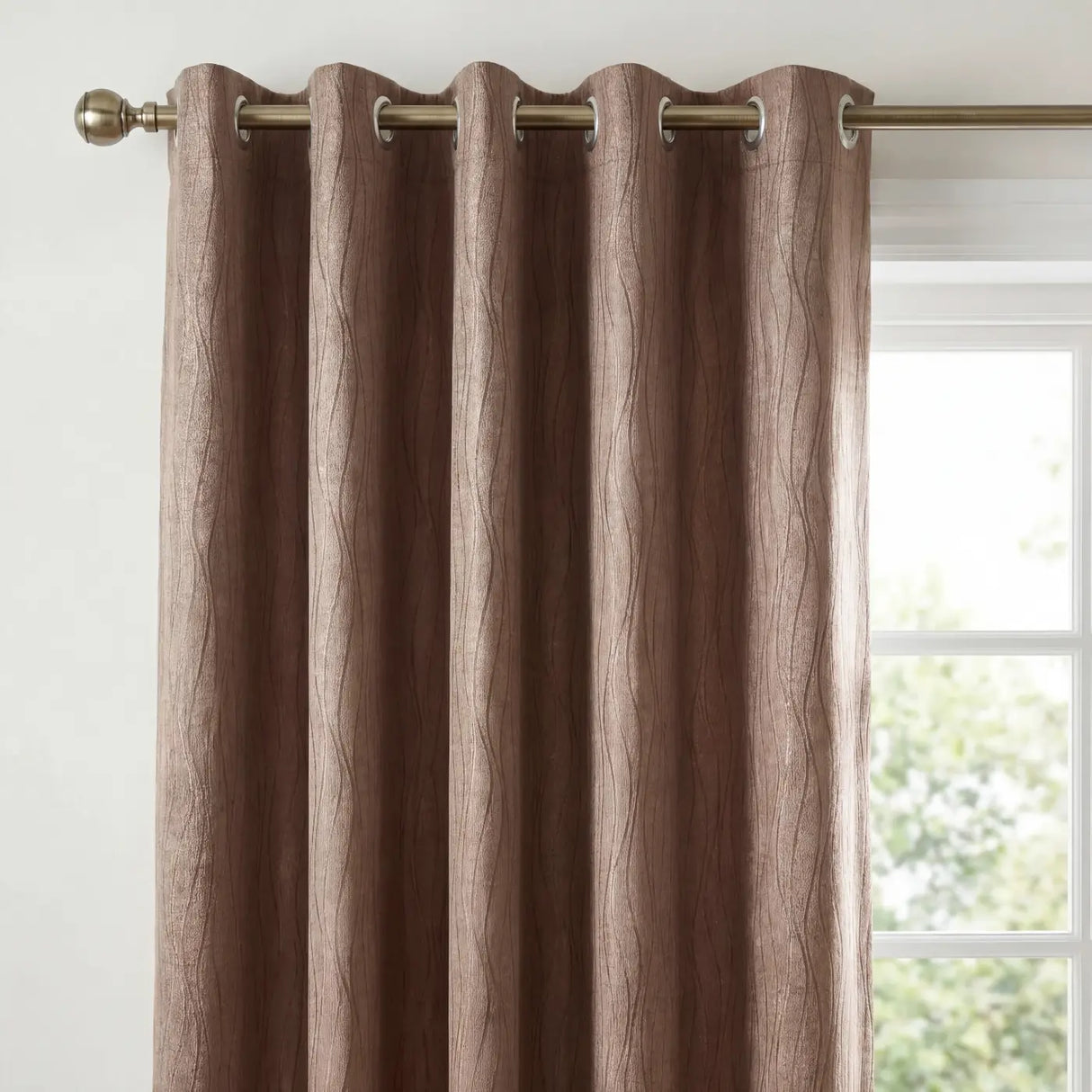 Goodwood Thermal Blockout Eyelet Curtains - Bronze image 2