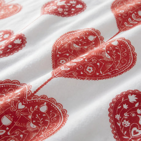 Scandi Heart Flannelette Duvet Cover Set 4