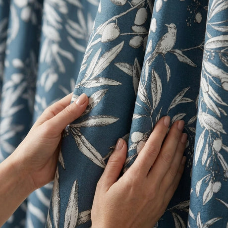 Aviary Tape Top Pencil Pleat Curtains 3