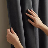 Chenille Blackout Tape Top Pencil Pleat Curtains 6