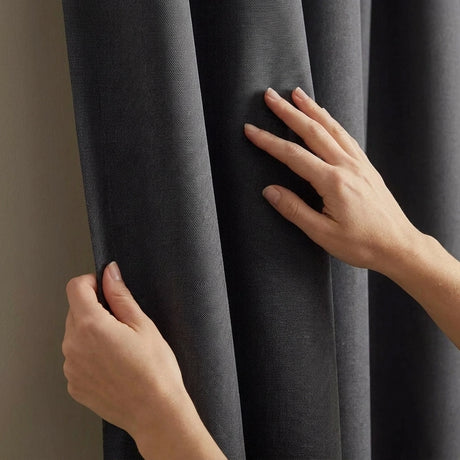 Chenille Blackout Tape Top Pencil Pleat Curtains 6