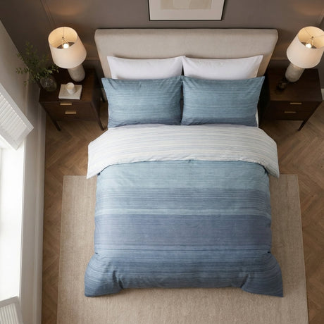 Fairhaven Polycotton Duvet Cover Set - Blue