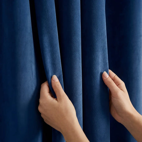 Velvet Blackout Eyelet Curtains 6