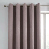 Strata Thermal Dim Out Woven Eyelet Curtains Pair - Blush image 3