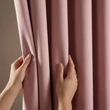 Palace Blockout Eyelet Curtains - Blush Pink image 3