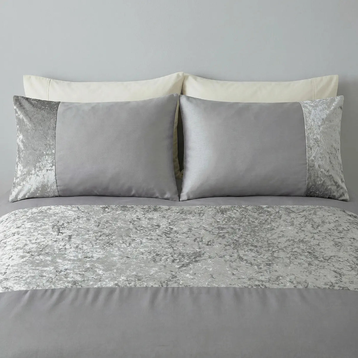 Velvet Duvet Cover Set - Silver image 3