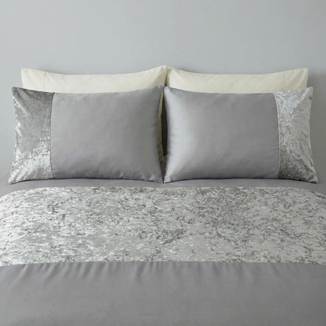 Velvet Duvet Cover Set - Silver image 3