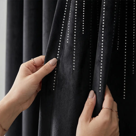 Diamondo Velvet Blackout Eyelet Ring Top Curtains 3