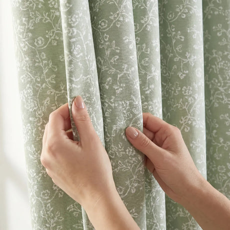 Sade Floral Eyelet Curtains 6