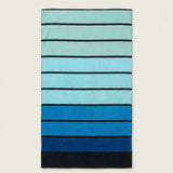 Blue Ombre Stripe Beach Towel 3