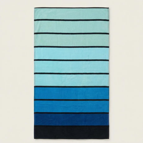 Blue Ombre Stripe Beach Towel 3