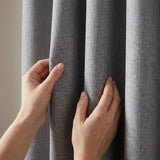 Eclipse Blackout Tape Top Pencil Pleat Curtains - Pewter image 3