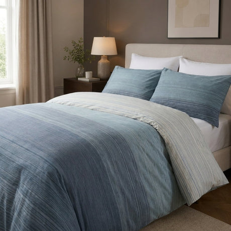 Fairhaven Polycotton Duvet Cover Set - Blue