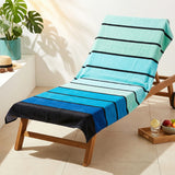 Blue Ombre Stripe Beach Towel 4