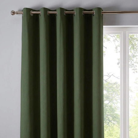Sorbonne Cotton Lined Ready Made Eyelet Curtains 9