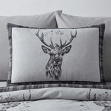 Angus Stag Flannelette Duvet Cover Set - Grey image 3